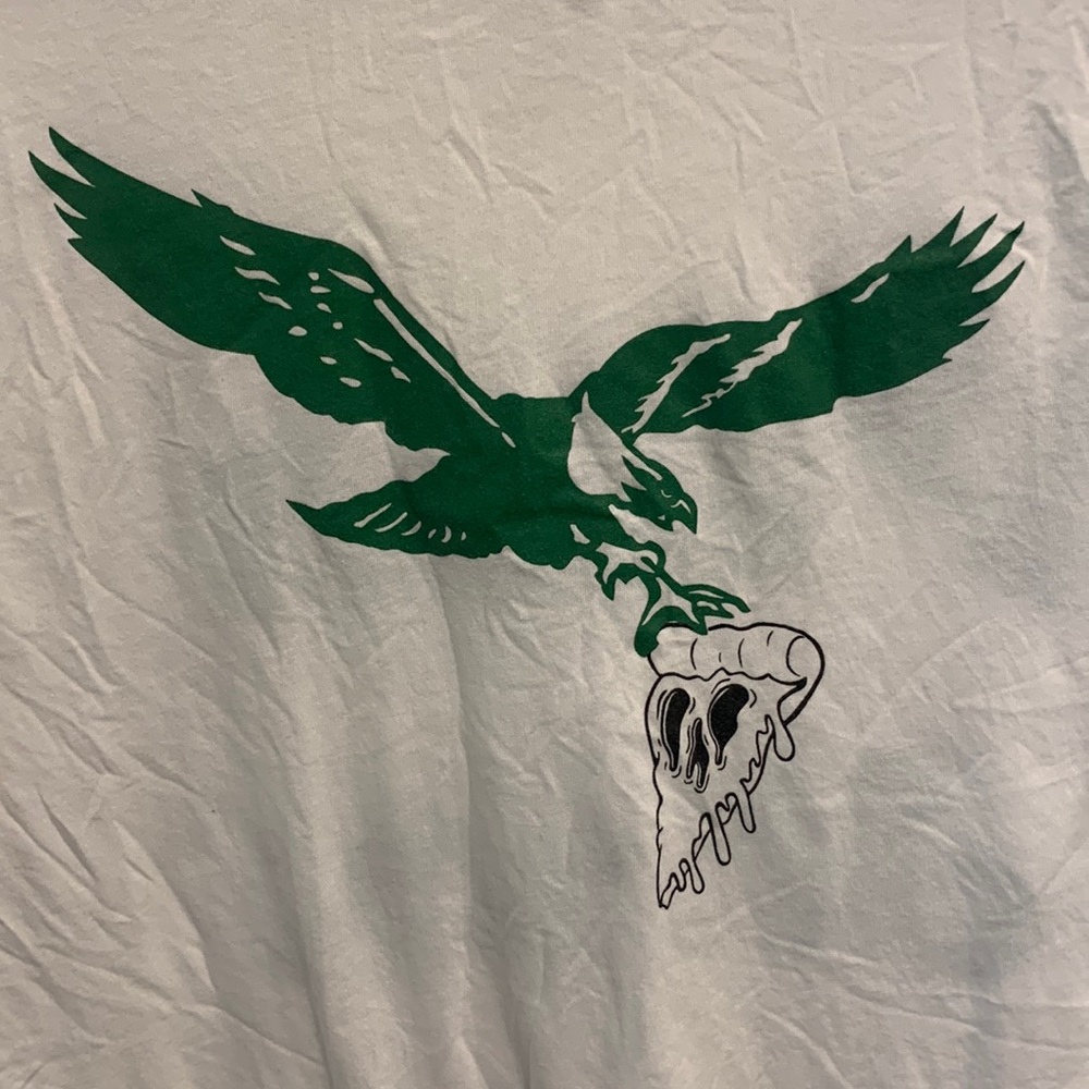 Philadelphia Eagles Pizza Jawn Slice Fly High Football Wings Philly White TShirt